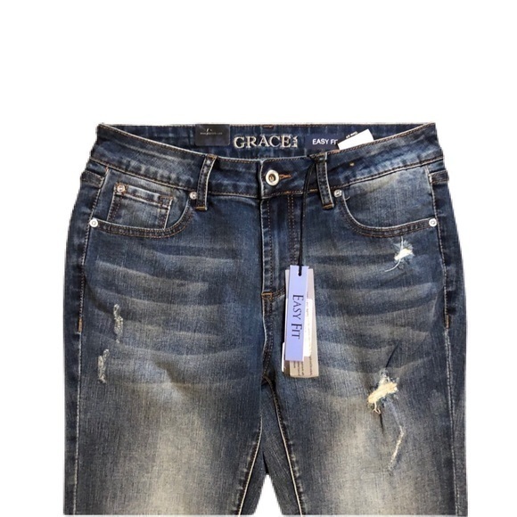 NWT Grace Jeans Classic 2 Tones Washu Mid Rise Skinny Jean - Picture 11 of 13